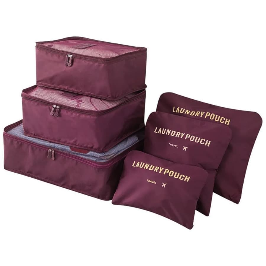shop mix Organizador De Mala 6 Pçs Necessaire Viagem Bolsa Saco Cor:V