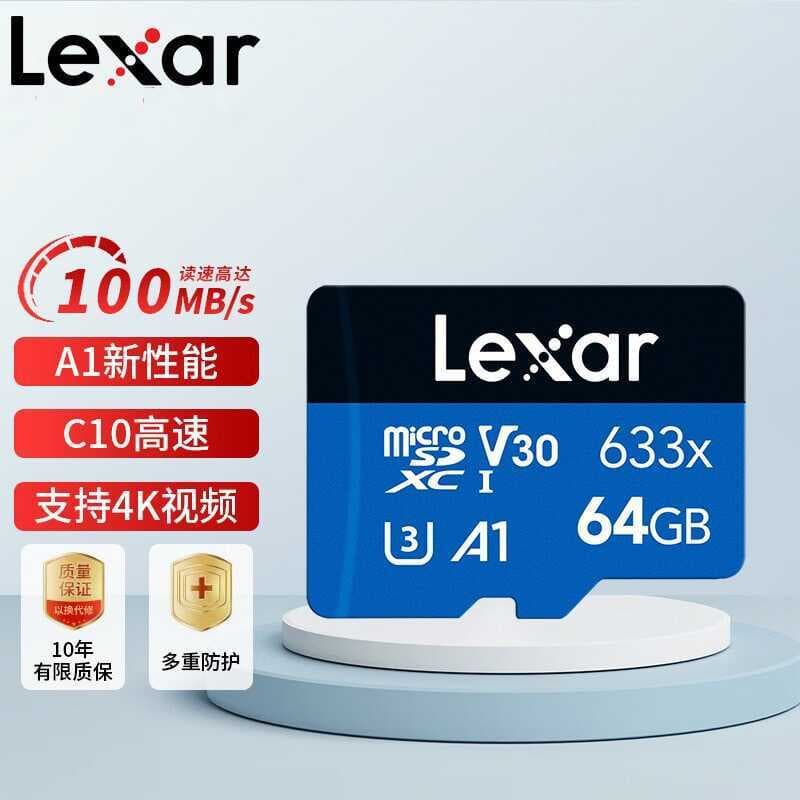 Cartão Lexa tf 4K Câmera de ação Drone Cartão de memória gopro Cartão de memória Cartão MicroSD 64G 633X