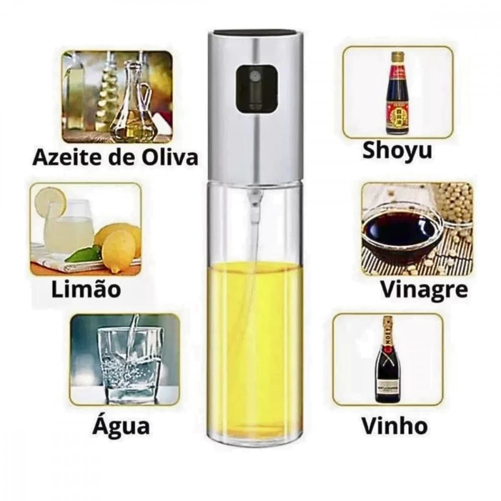 Spray Pulverizador Vinagre e Óleo shoyu Frasco de Vidro XLS