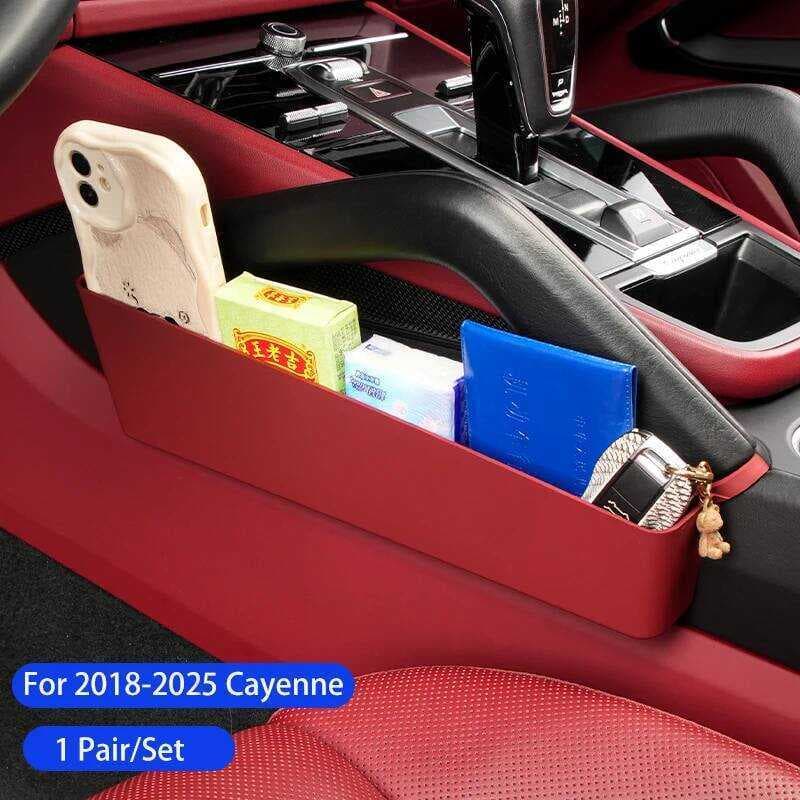 2 Pçs Caixa De Armazenamento Do Console Central Para Porsche Cayenne 2018-2025 Carro Controle Lacuna Telefone Chave Titu