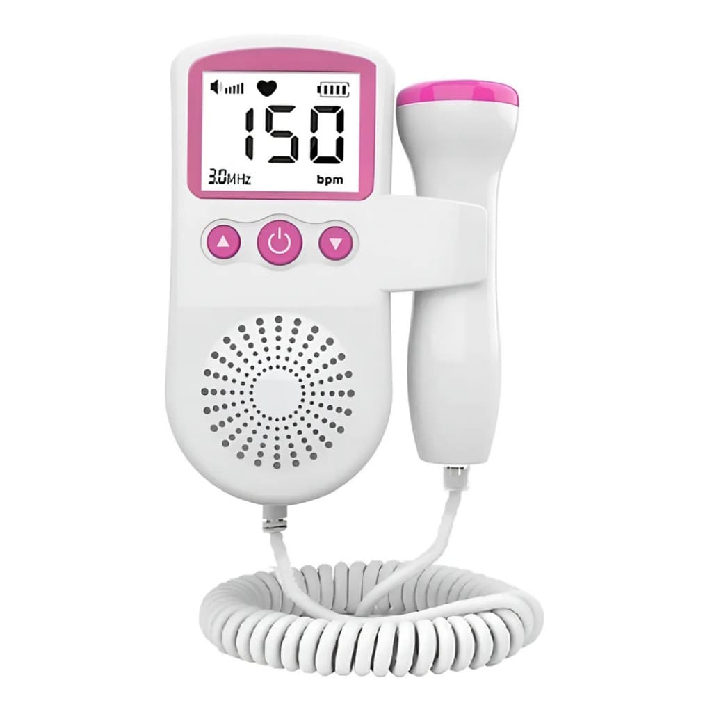 Doppler Fetal Portátil Monitor Cardíaco do Bebê Ultrassom 3MHz Tela LCD Detector de Batimentos Fetal