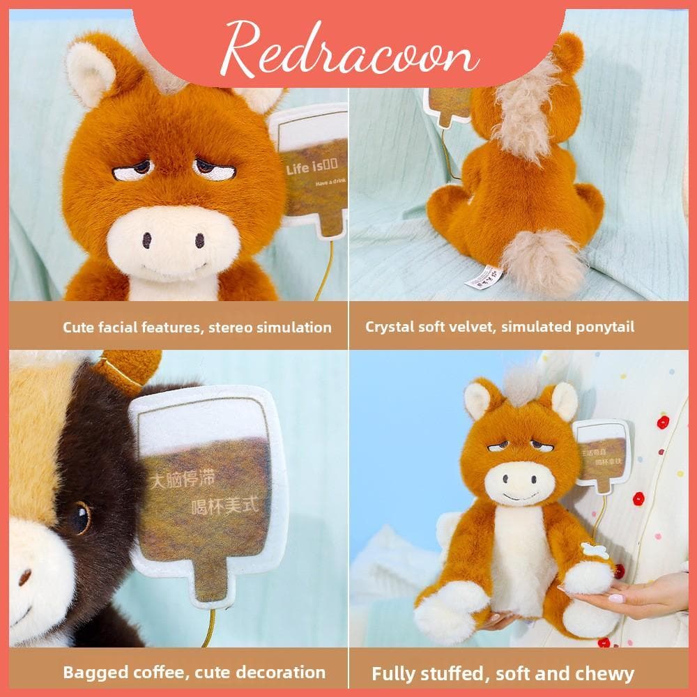 Vaca E Cavalo Sentado Animal Das Figuras Do Luxuoso Com Material Ultra Macio Para Uso Em Casa Escritório
