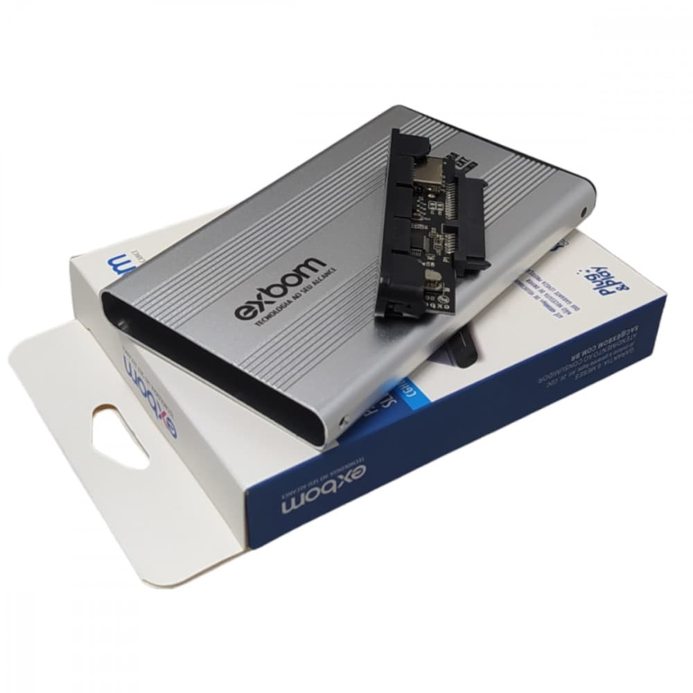 Case Externa Adaptador para HD Externo e SATA II com conexão USB para Notebook e PC Exbom CGHD-10