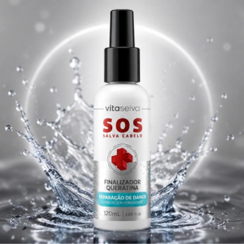 Finalizador Queratina Vita Seiva SOS Salva Cabelo 120ml Reparação Anti Porosidade