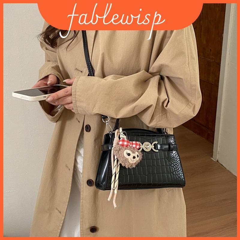 Bolsa Quadrada Pequena Luxuosa Do Plutônio Material Com Passeios Internos Malote Para O Casual