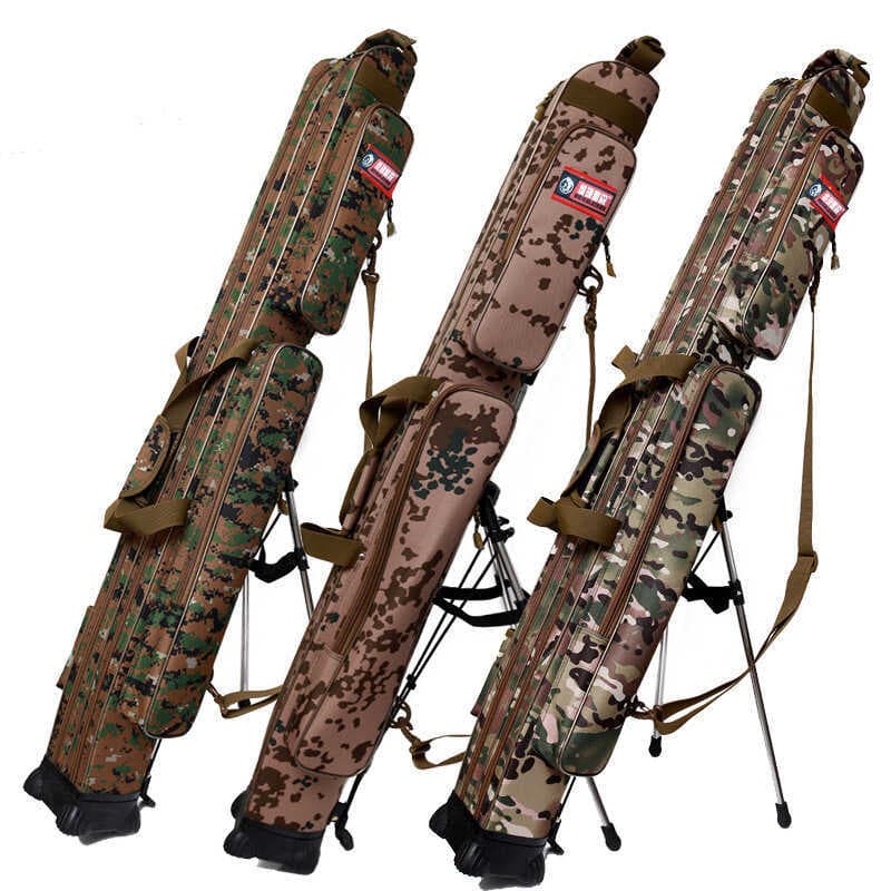 Bolsa de suporte para equipamento de pesca, 1.25m, duas camadas, três camadas, bolsa para vara de pesca, bolsa de pesca,