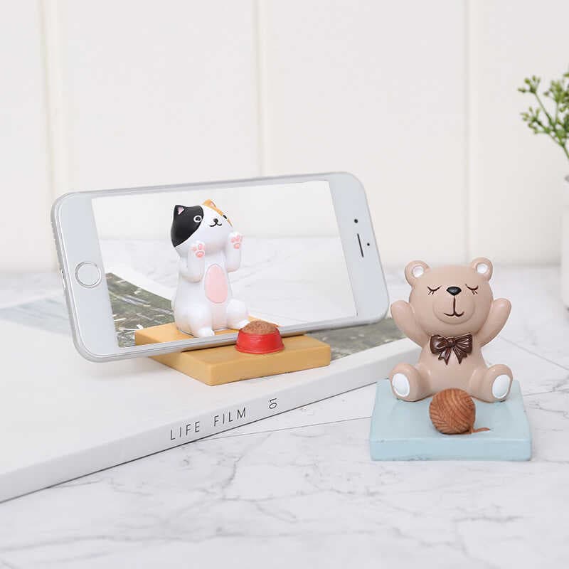 Se casa criativa decoração de mesa suporte do telefone móvel decoração resina artesanato presente decoração
