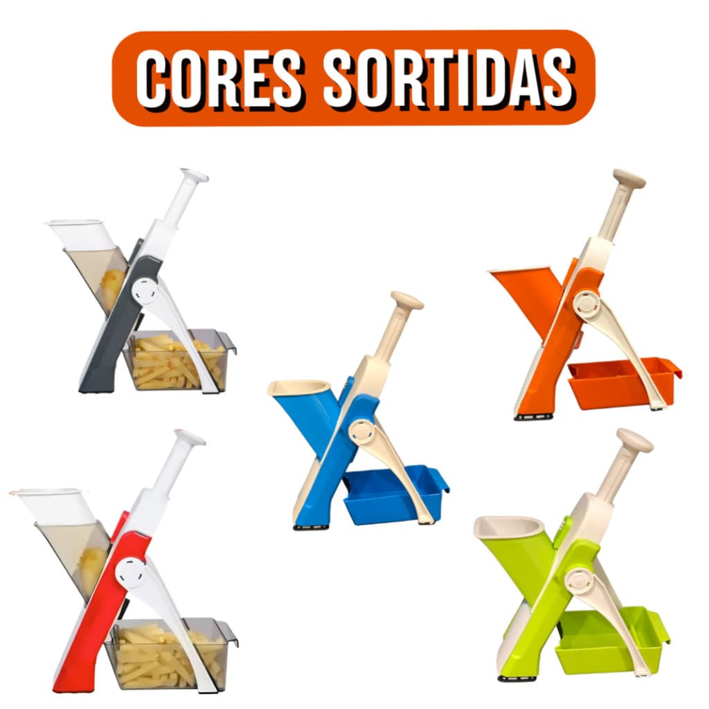 Cortador Legumes Multifuncional 5 em 1 Arcani | Fatiador Ralador Processador Manual Cozinha