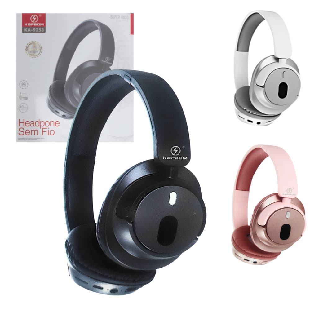 Fone de Ouvido Headphone Bluetooth Pure BASS Kapbom KA-9253