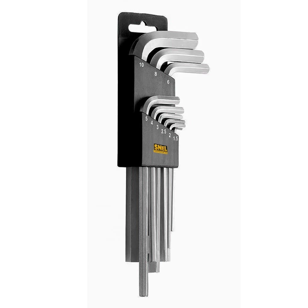 Jogo de Chave Allen 9 Peças Longa 1.5-10mm SN44 Snel Ferramentas