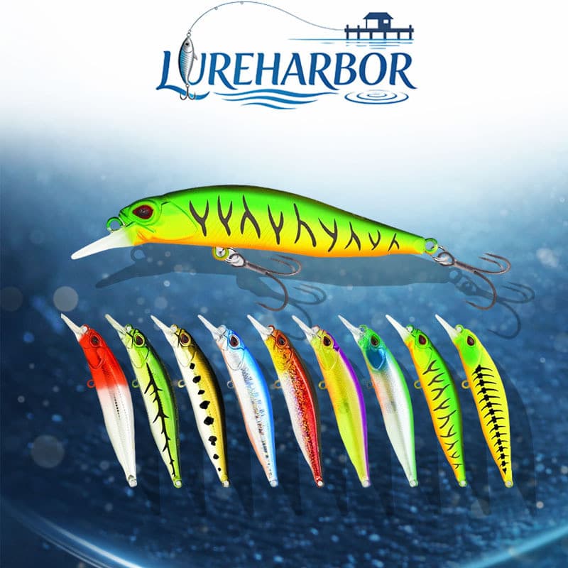 LUREHARBOR Magnético Long Shot Lento Afundando Minnow Lápis Isca 4.8/9.6g