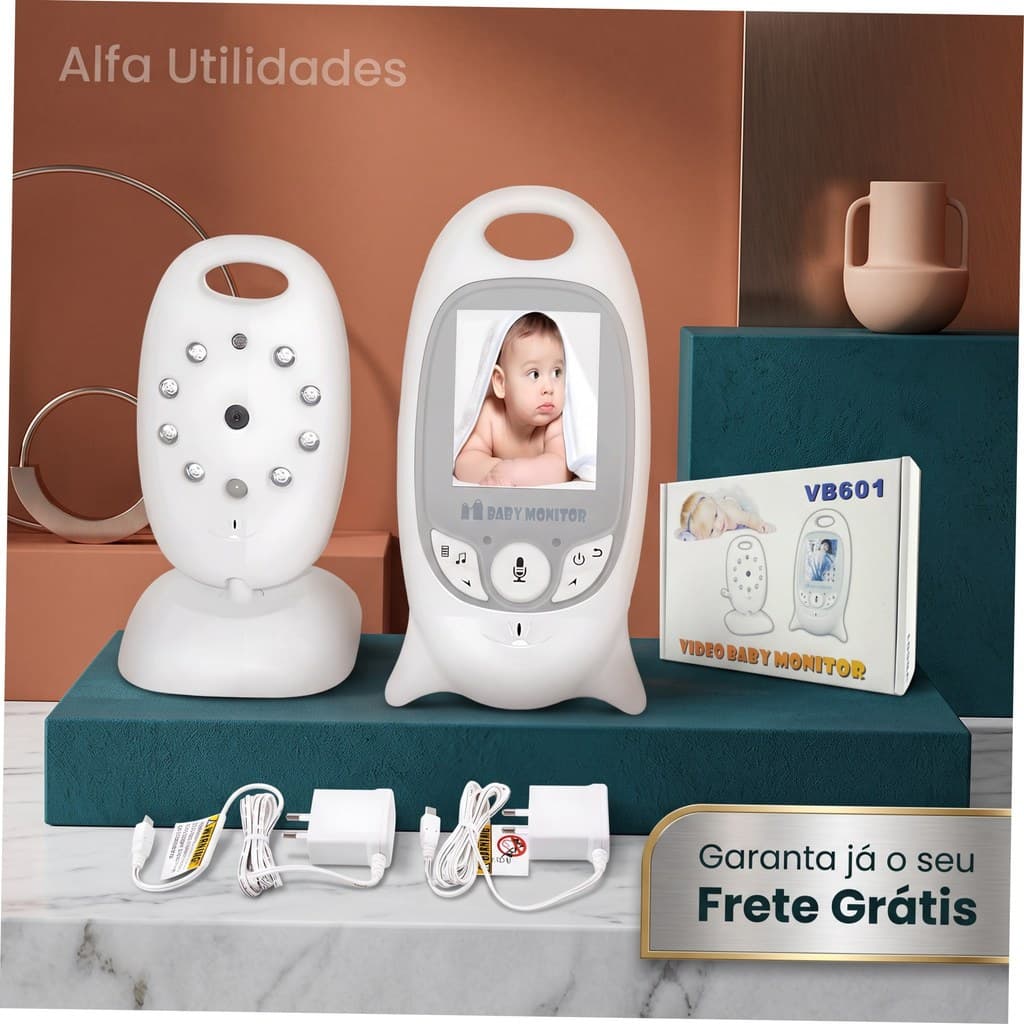 Babá Eletrônica Câmera Visão Noturna Áudio Bidirecional