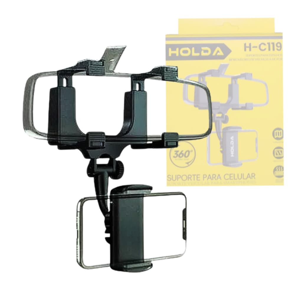 Suporte Veicular Universal de Celular Para Retrovisor