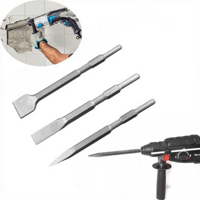 Kit Ponteiro Talhadeira P/ Martelo Rompedor Sextavado Formao