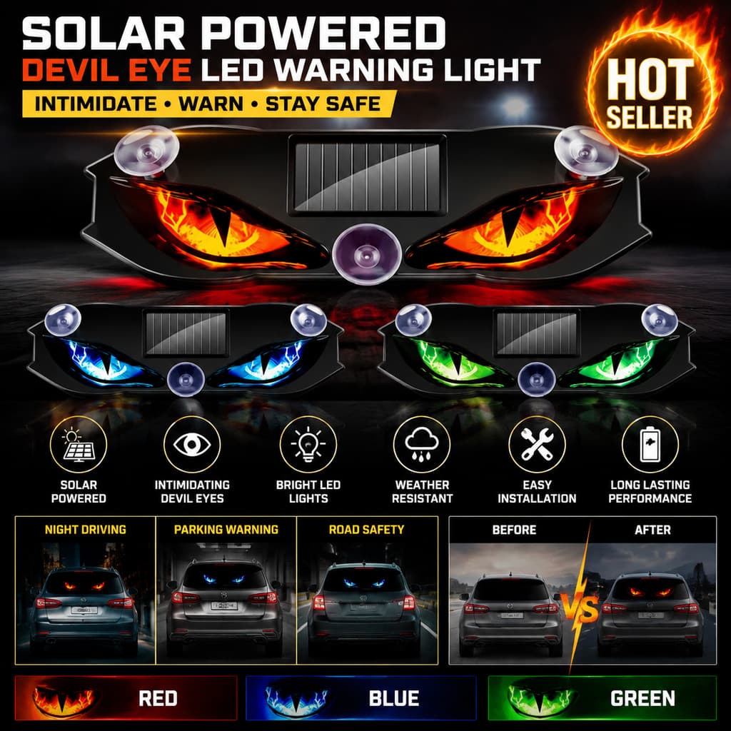 (Vendedores Quentes) 2 Pçs Led Solar Piscando Luz De Advertência Carro Sem Fio Decorativa Com Ventosa Anti-Traseira Lâmp
