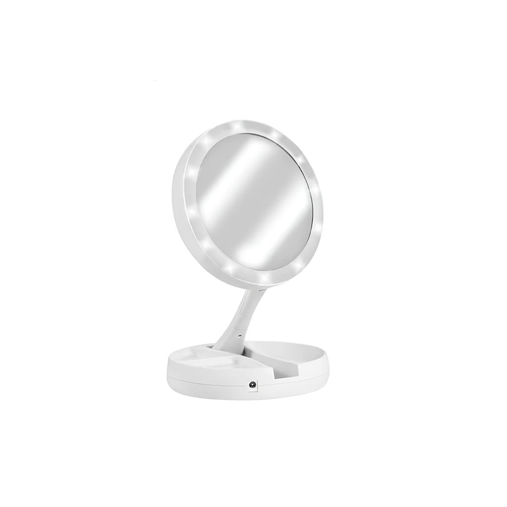 Espelho LED Maquiagem Articulável Portátil Recarregável Branco