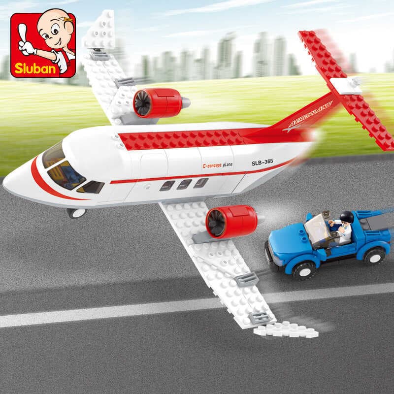 Little Luban 0365C-Concept Avião Modelo Espacial Companhia Aérea Civil Bloco de Construção Educacional Brinquedos Crianç