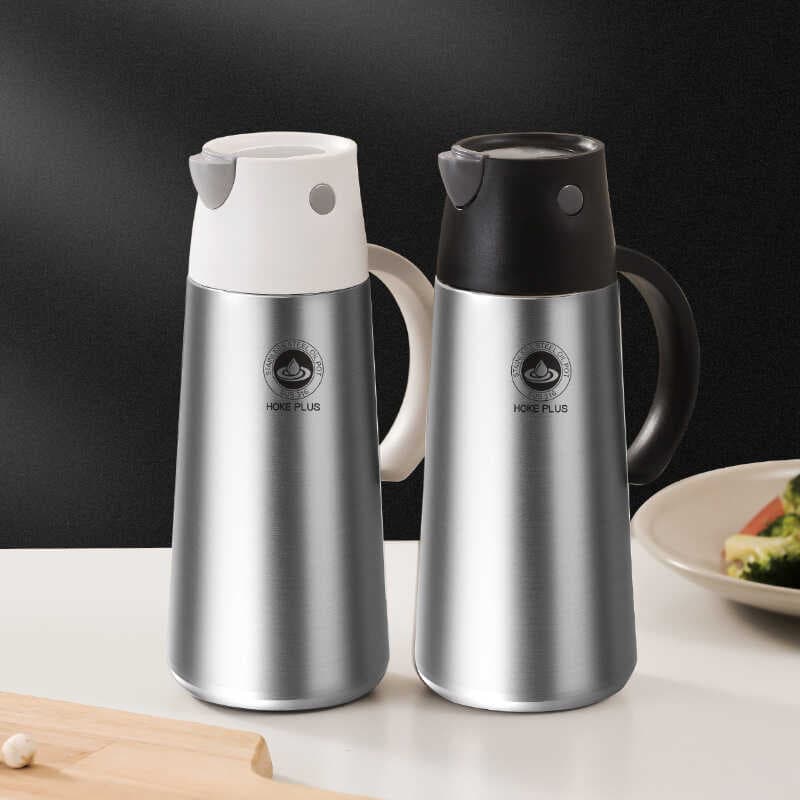750ML grande capacidade 316 aço inoxidável óleo vinagre tempero vinho molho de soja tempero pote Hulk abertura automátic