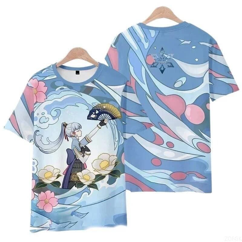 Camisetas De Jogo De Manga Curta Masculinas E Femininas 3D Impressas Anime Infantil Relógio Y2k Top Harajuku Roupas