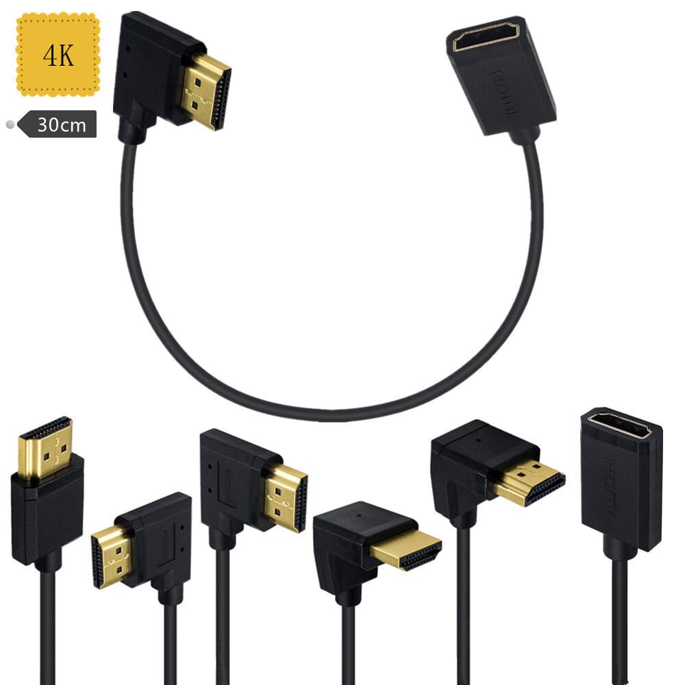 Cabo de vídeo 90 ultrafino OD3.2mm um tipo hdmi para hdmi Tablet câmera conexão cabo de TV cabo de conversão de vídeo
