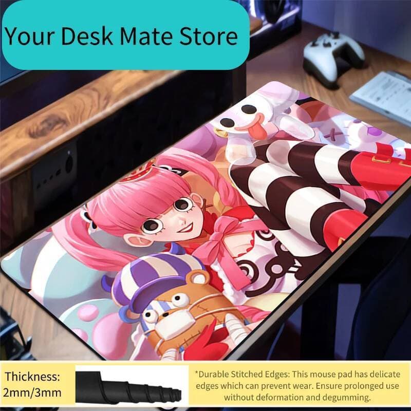 Mouse Pad Gamer Uma Peça Perona Antiderrapante Anime Tapete De Mesa Jogos Acessórios Para PC Tablet Grande Mousepad Tecl