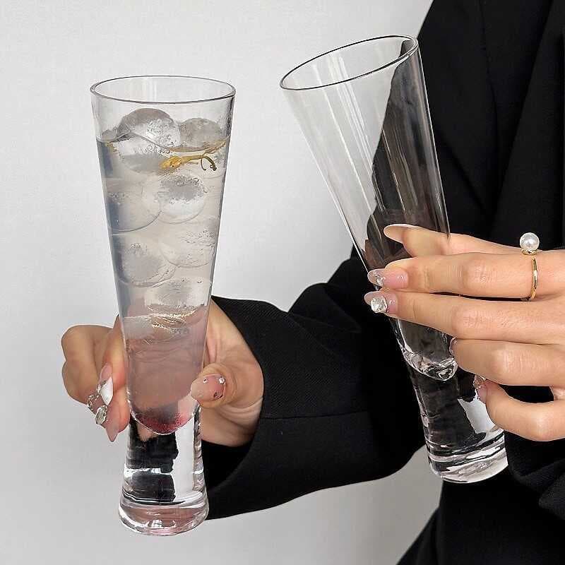 Cristal pequena cintura vidro suco vidro doméstico champanhe Cocktail vidro frutas copo vinho tinto taça