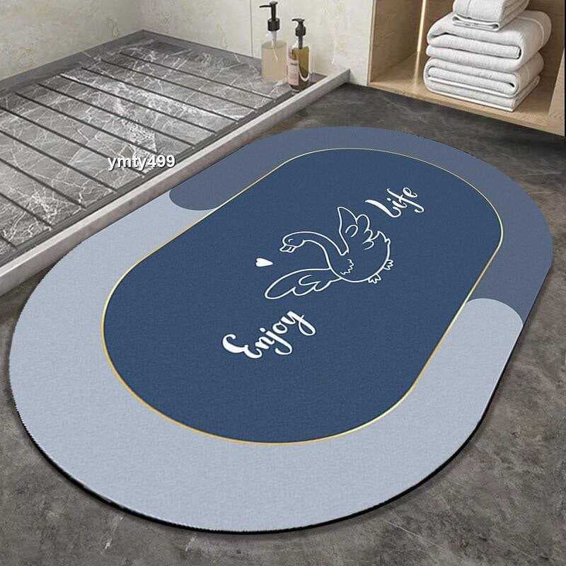 Diatom lama Oval tapete de porta do banheiro absorvente tapete de cozinha tapete de porta Daigou