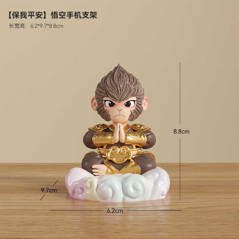 Preto mito Goku pequenos ornamentos periféricos na moda jogar figura criativa resina artesanato presente Desktop telefon