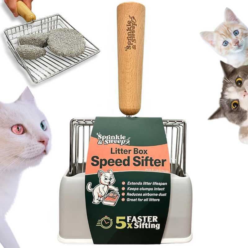 Pá para areia de gato, pá de aço inoxidável para gatos, três em um, caixa de areia para gatos, comércio exterior, suprim