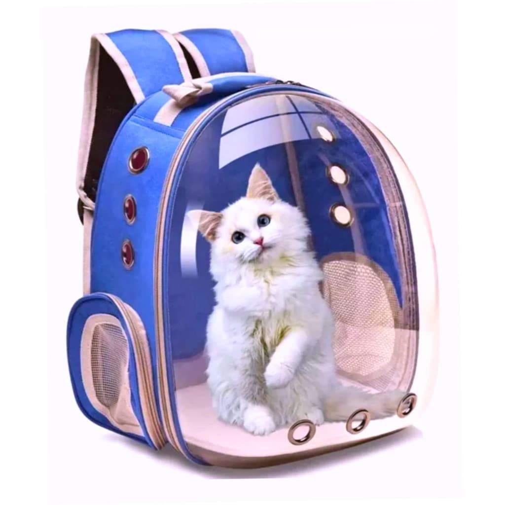 Mochila Pet para Transporte de Cães e Gatos até 6kg Visão Ampla com Ventilação