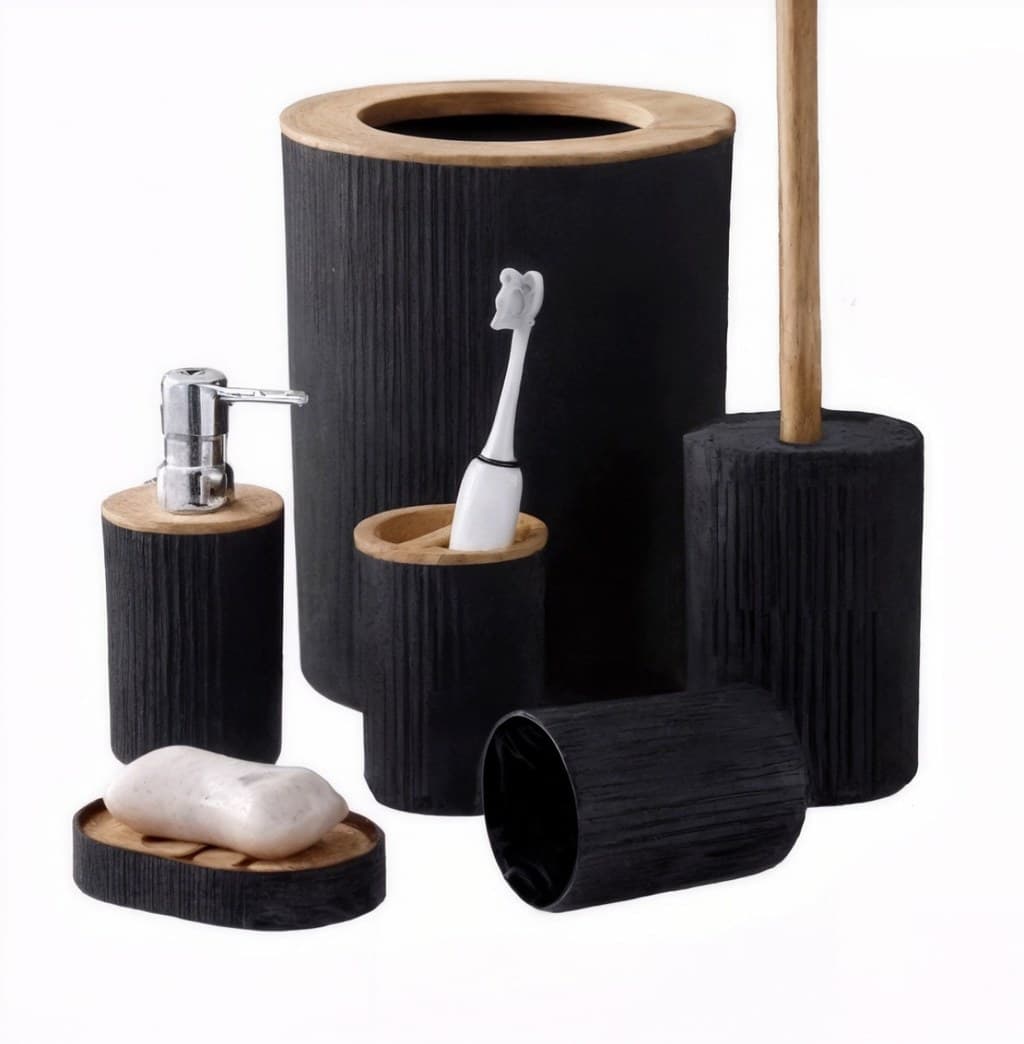 Conjunto de Acessório para Banheiro - Bambu 6 Peças