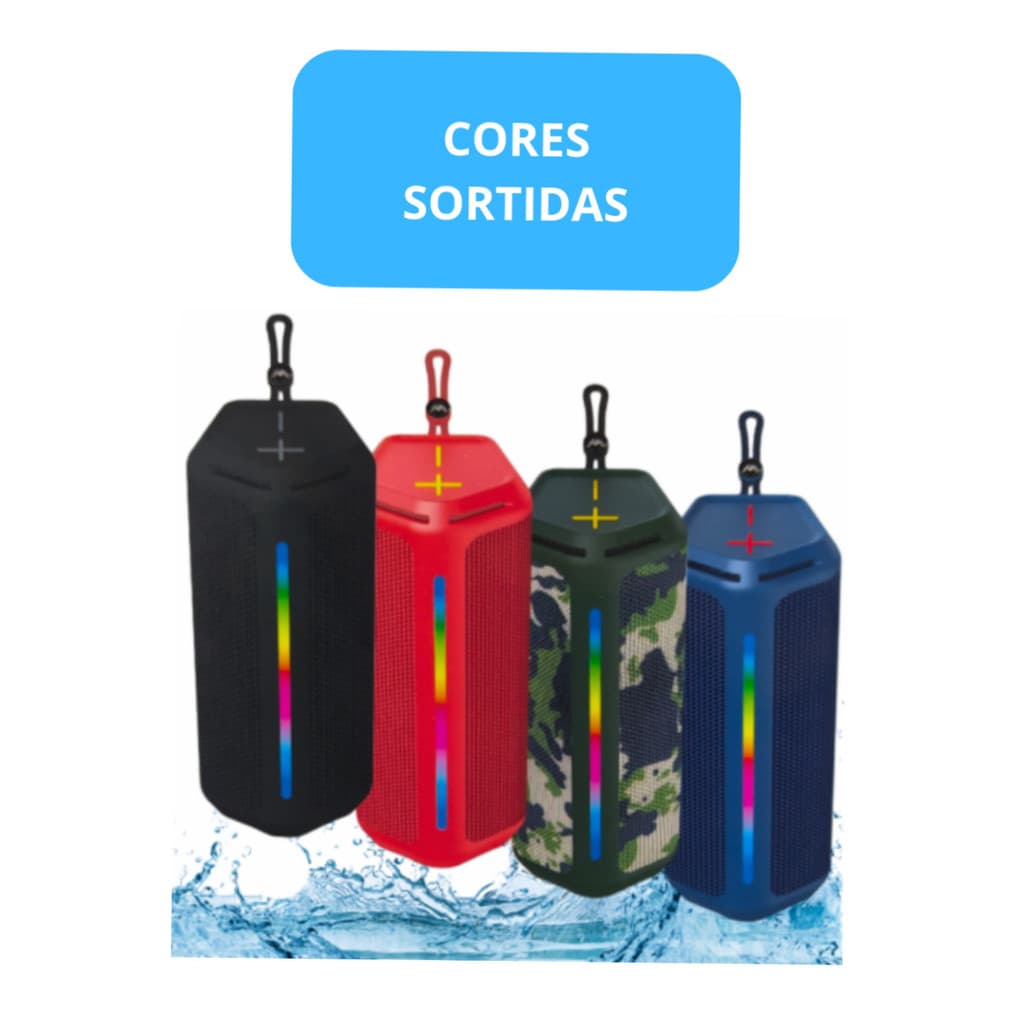 Caixa de Som Bluetooth Portátil À Prova D'agua 15W BASS