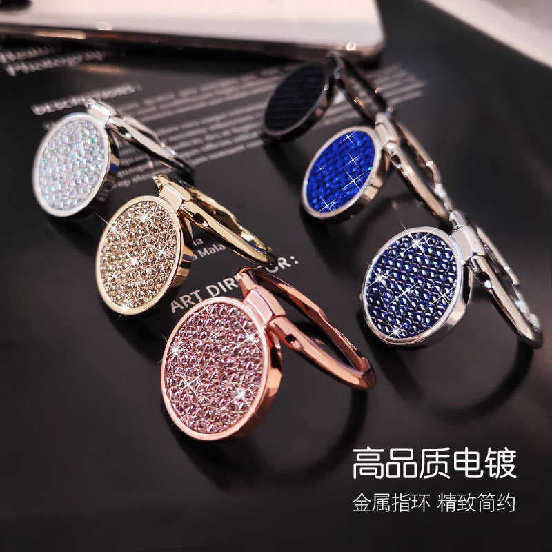 Anel de telefone móvel fivela suporte feminino criativo Glitter lantejoulas puxar anel adesivo preguiçoso Multi-função q