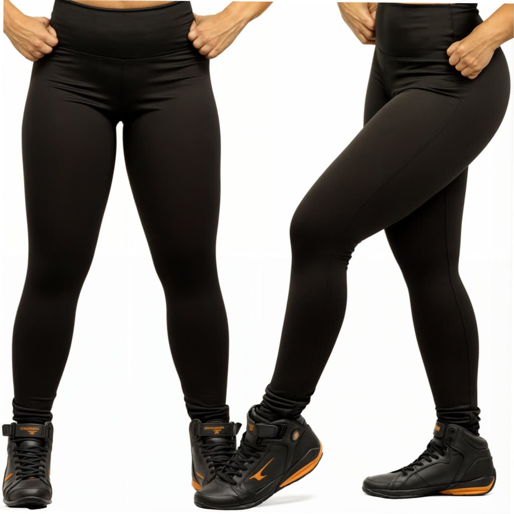 Calça Legging Academia Suplex Lisa Premium não Transparece - Preta (P)