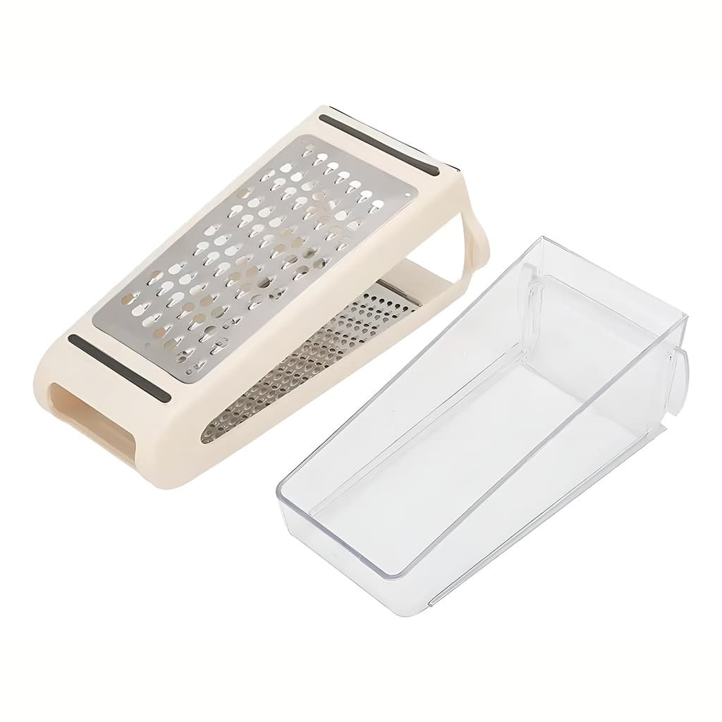 Ralador Inox Com Recipiente Pote Coletor Legumes Queijo