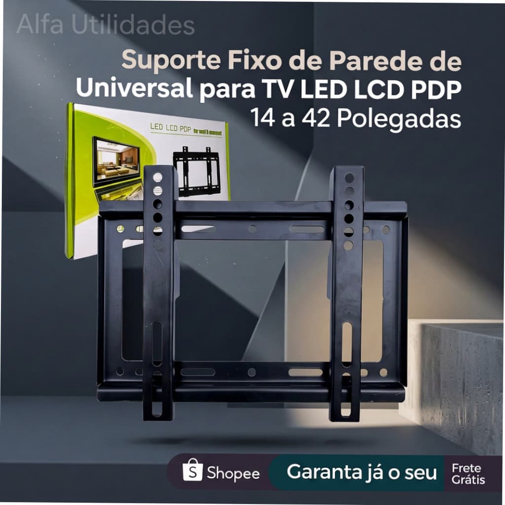Suporte TV Parede 14-42 Fixo Universal LED LCD  E Plasma