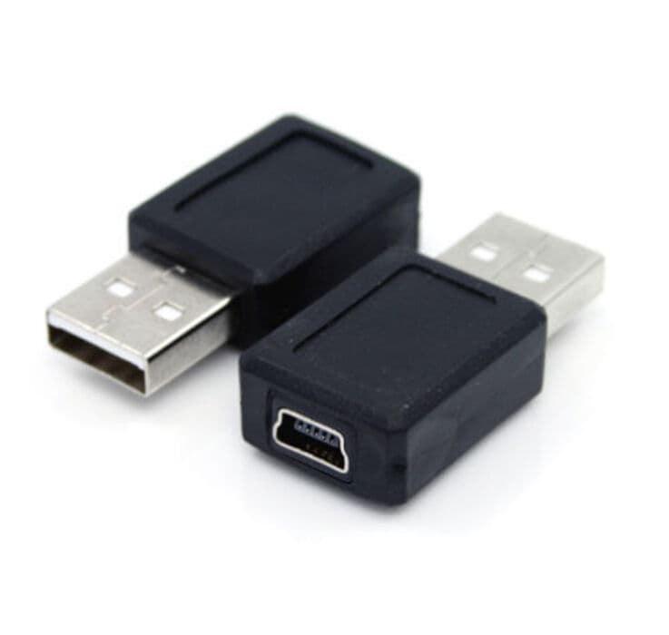 Adaptador USB 2.0 mini adaptador fêmea 5P USB A macho/mini adaptador fêmea 5P