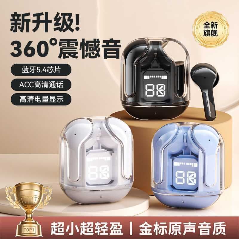 Um fone de ouvido ai31 sem fio TWS bluetooth Display Digital hk3 fone de ouvido 2026 transparente bluetooth