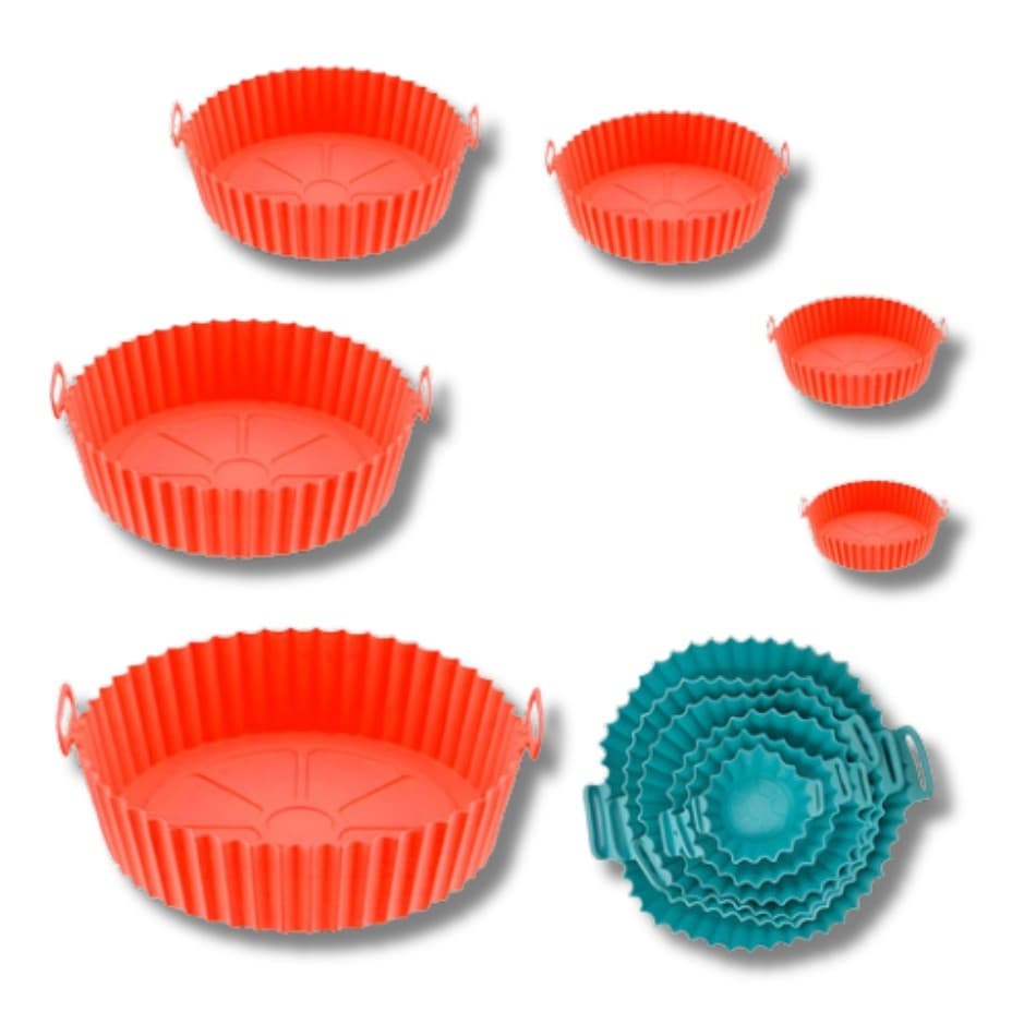 Kit 6 Formas de Silicone para Air Fryer Reutilizável