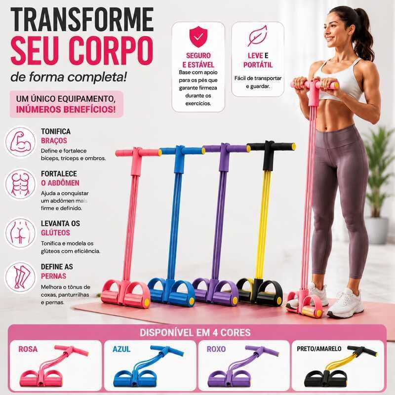Faixa Elástica De Exercícios De Alta Tensão Com Alças – Cabo De Resistência Resistente Para Ginástica