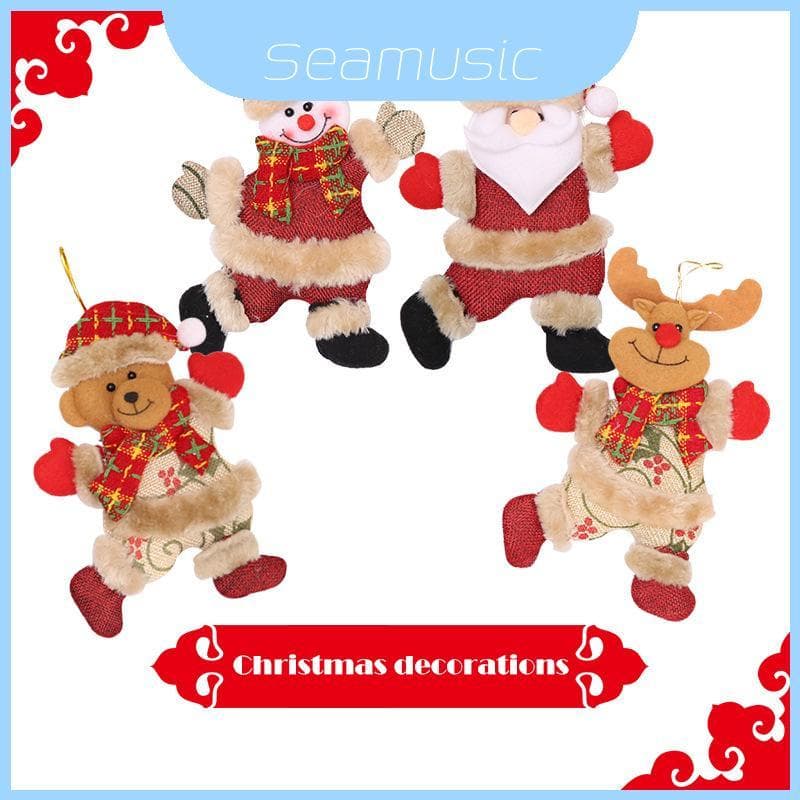 Bonecos Pendurados Em Árvore De Natal Encantadores Com Boneco De Neve De Papai Noel Elk Bear Feliz Para Celebrações
