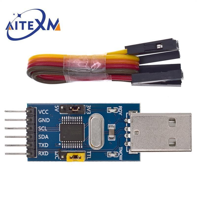 CH341T V3 Módulo 2 Em 1 3.3 V 5 USB Para I2C IIC UART TTL Downloader De Porta Serial De Chip Único