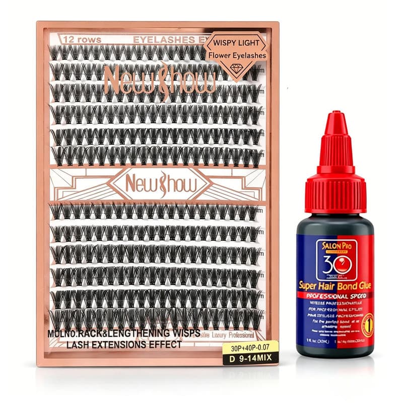 Kit Cílios Tufinho Volume Brasileiro Sem Nó Cola Salon Pinça