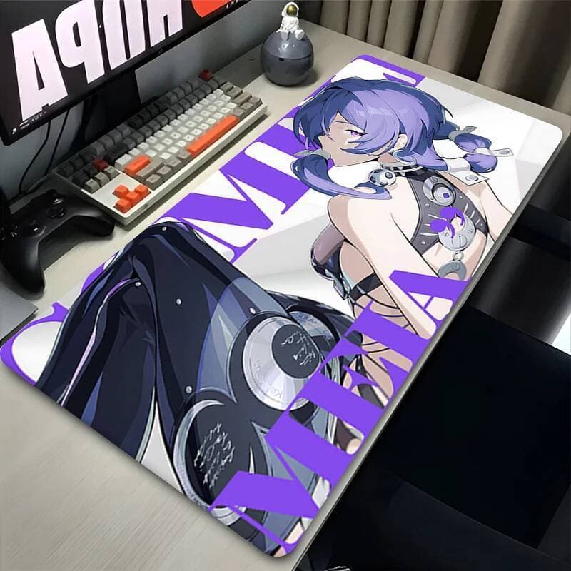 Mouse Pad Kawaii Anime Menina ZZZ Promeia Jogos XXL Acessórios De Escritório Mousepad Zenless Zona Zero PC Gamer Teclado