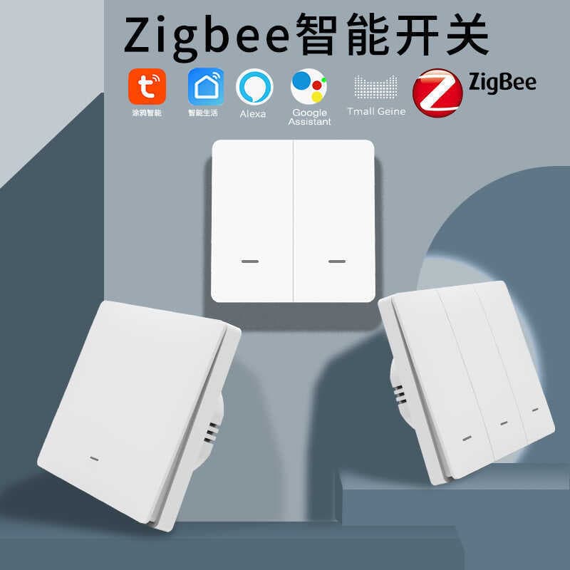 Graffiti zigbee único Zero fogo Universal botão interruptor de parede casa inteligente remoto ALexa interruptor