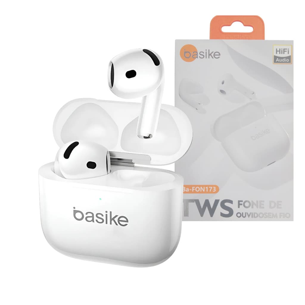 Fone De Ouvido Bluetooth 5.4 TWS Premium Case de Carregamento Basike BA-FON173