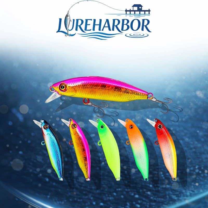LUREHARBOR Isca Micro Minnow de Afundamento Lento 5cm/3.5g 1 unidade/5 unidades Pacote