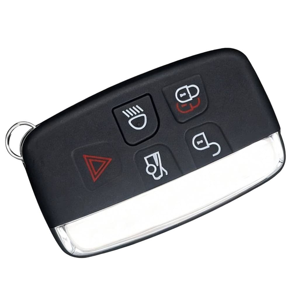 5 Botões Chave Inteligente Fob Remoto Escudo Caso Capa Entrada Sem Apto Para Land Rover Range Jaguar