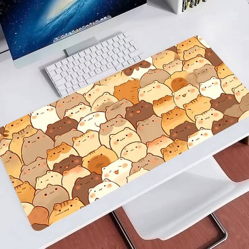 Bonito Dos Desenhos Animados Gato Mouse pad Teclado De Computador Anime Tapete Projetado Especificamente Acessórios De J