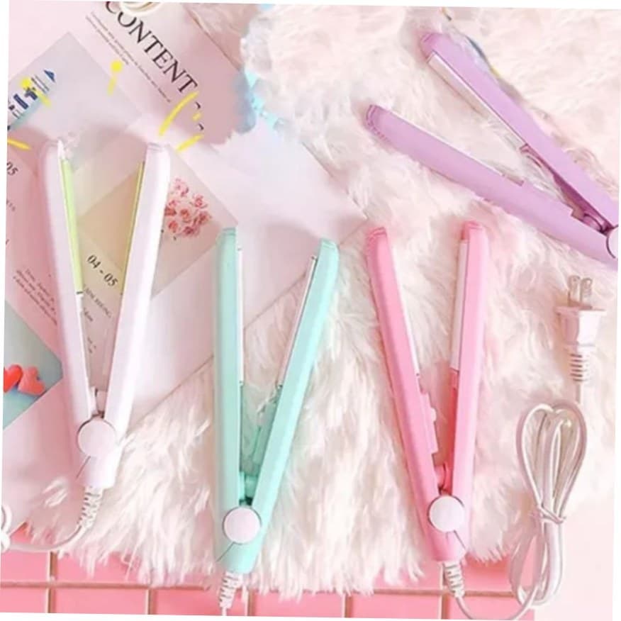 Mini Chapinha de Cabelo Cerâmica Bivolt Portátil Alisadora Compacta 2 em 1